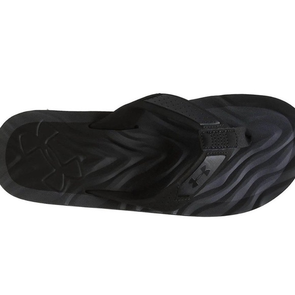 BRAND NEW men under armour marathon key IV black slides / slippers size US 7 - Picture 2 of 5